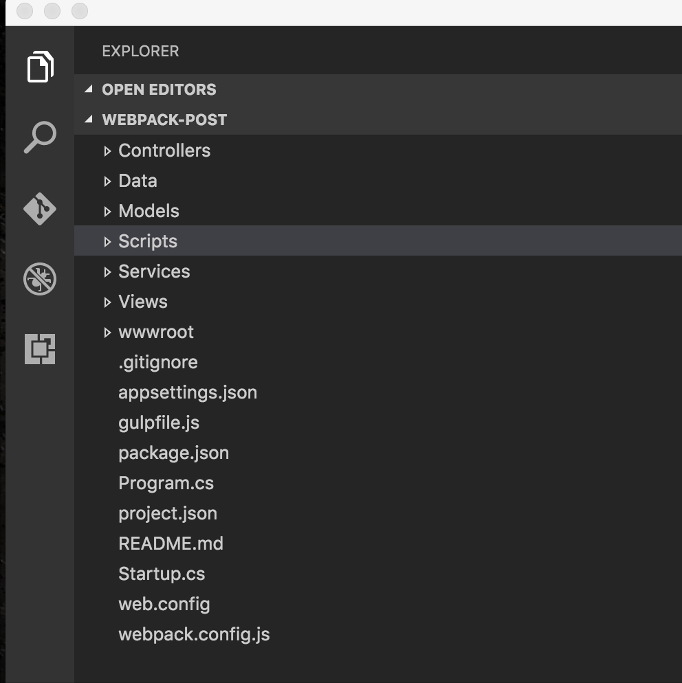 aspnetcore initial setup